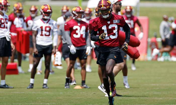 Washington Commanders cornerback Emmanuel Forbes
